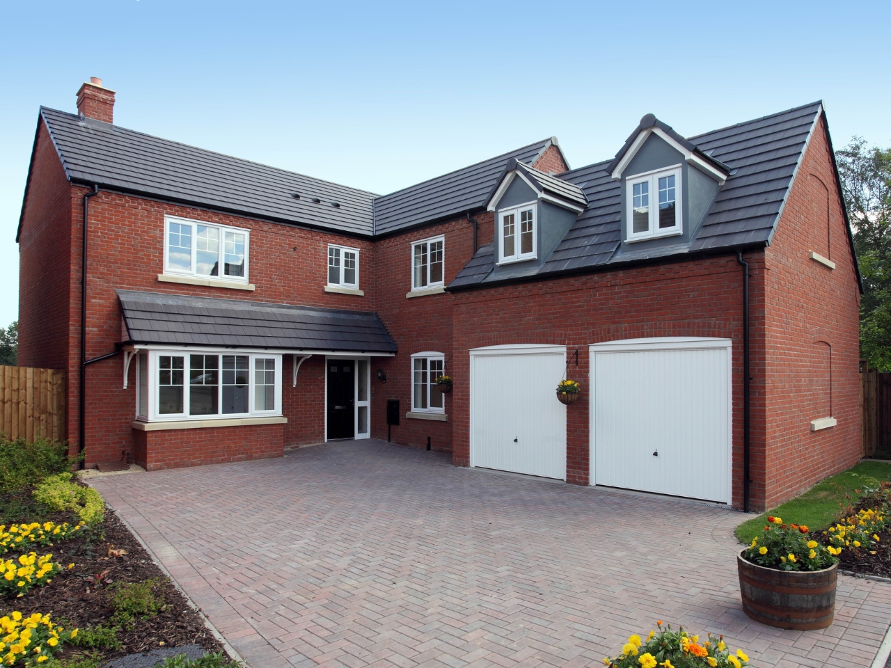 Completed driveway and property exterior
